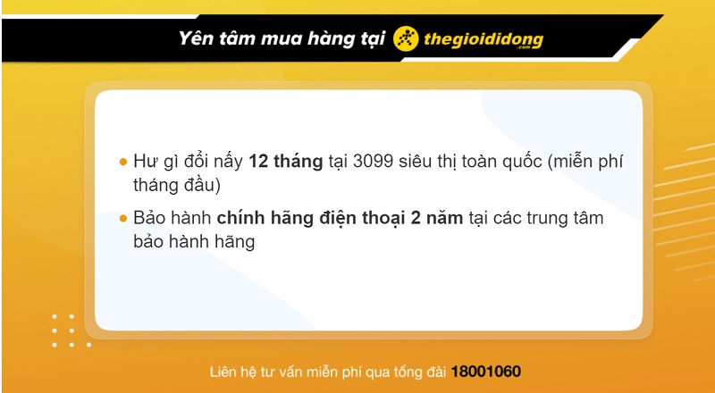 Chính sách bảo hành điện thoại khi mua tại TGDĐ